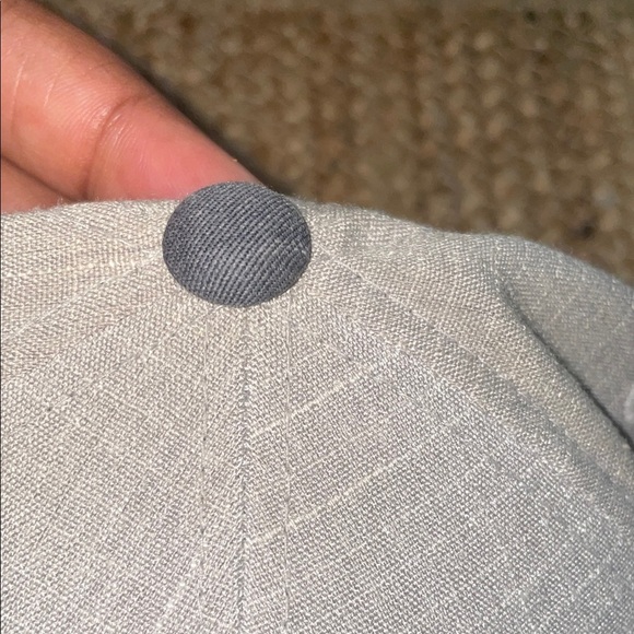 Volcom Blue and Gray Snapback Hat with Logo - Picture 2 of 7